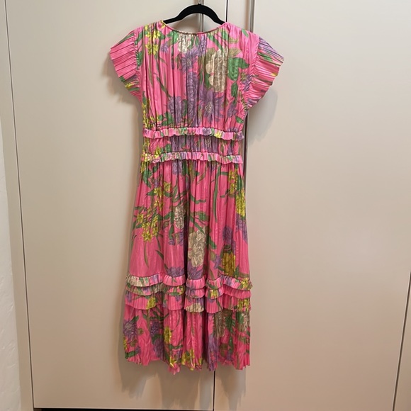 Pink Floral Midi Dress Size S - Picture 2 of 4